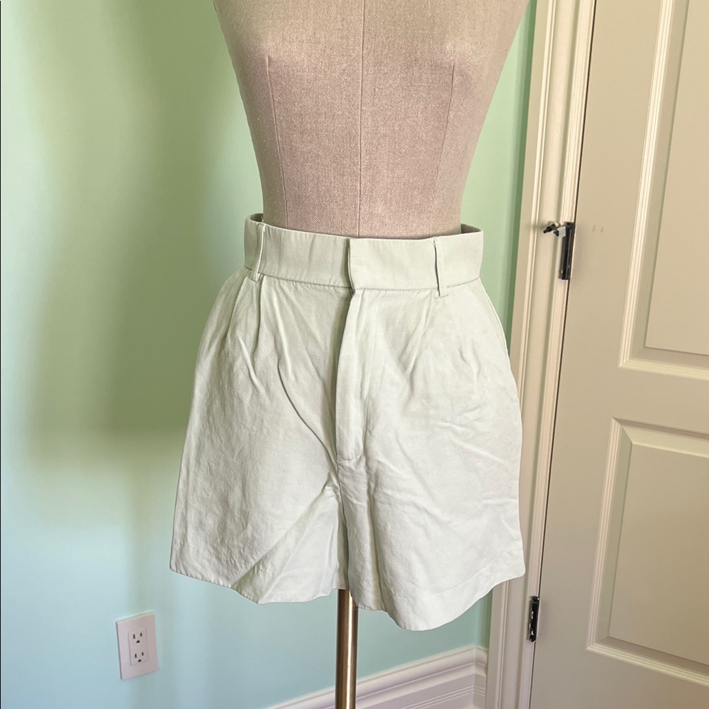 Zara High Waist Mint Green Women's Shorts